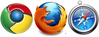 Firefox, Chrome y Safari